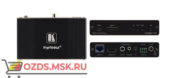 Kramer TP-580RA: Приёмник HDMI, RS-232 и ИК по витой паре HDBaseT с деэмбеддером аудио
