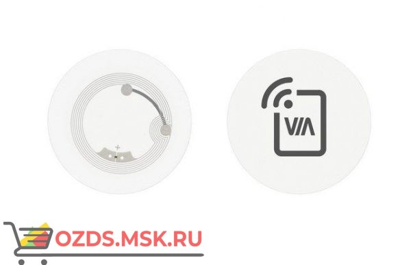 VIA NFC TAG CRYSTAL NFC метка для настройки подключения мобильных устройств к системам для совместной работы VIA; цвет прозрачный