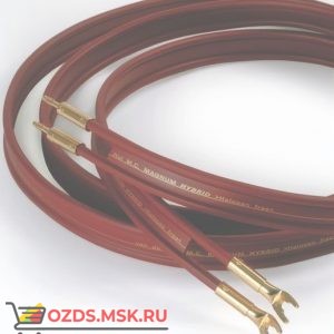 Плоский двужильный акустический кабель в нарезку Van den Hul The Magnum Hybrid MKII. Длина 1 метр. Цвет темно -красный