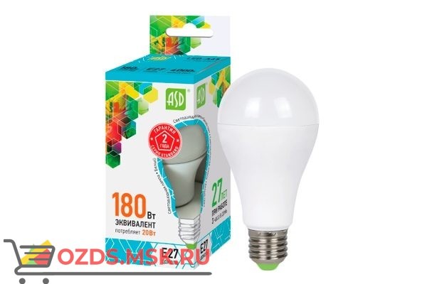 ASD LED-A60 20Вт Е27 4000К 1800Лм: Лампа