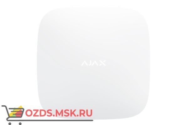 Ajax Hub Plus (white)-4 канала связи (2SIM 3G + Ethernet + WiFi): Интеллектуальная централь