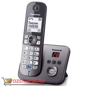 Panasonic KX-TG6821RUM-с автоответчиком, цвет серый мета: Беспроводной телефон DECT (радиотелефон)