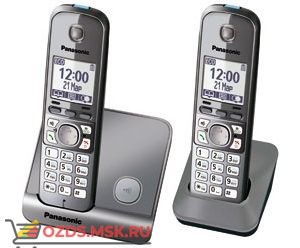 Panasonic KX-TG6712RUM-, цвет серый металлик: Беспроводной телефон DECT (радиотелефон)