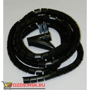 Пластиковый спиральный рукав для кабеля д.30 мм (2 м) и инструмент, черный