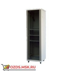 Шкаф телекоммуникационный напольный 27U (600х800х1388) дверь стекло, цвет-серый