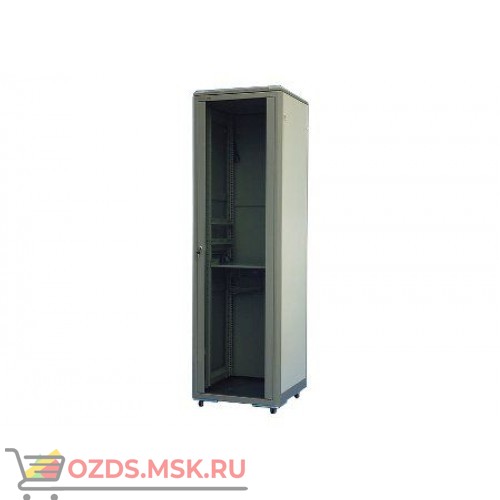 Шкаф телекоммуникационный напольный 27U (600х600х1388) дверь стекло, цвет-серый