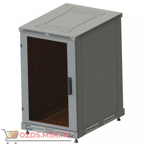 Шкаф телекоммуникационный напольный 24U, гл. 800 (600x800х1200) дверь стекло