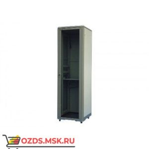 Шкаф телекоммуникационный напольный 32U (600х800х1610) дверь стекло, цвет-серый