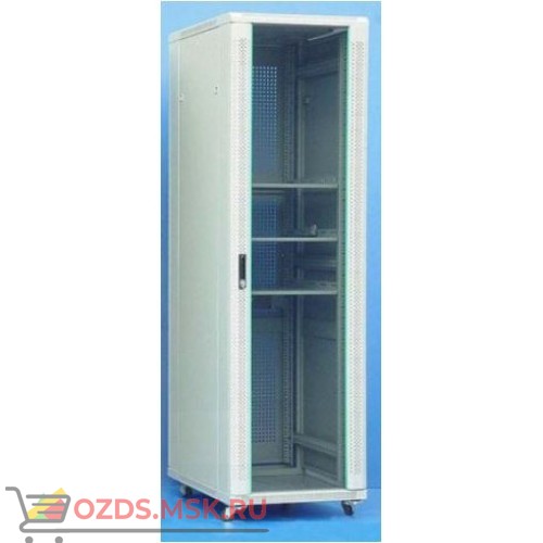Шкаф телекоммуникационный напольный 47U (600х900х2277) дверь стекло, задняя-перфорир., цвет-серый
