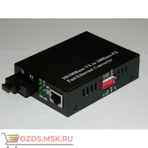 WDM 10100 медиаконвертер, SM, SC, 1310nm, 20 km с DIP переключателем