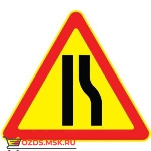 Дорожный знак 1.20.2 Сужение дороги (Временный A=900) Тип А с лева на право