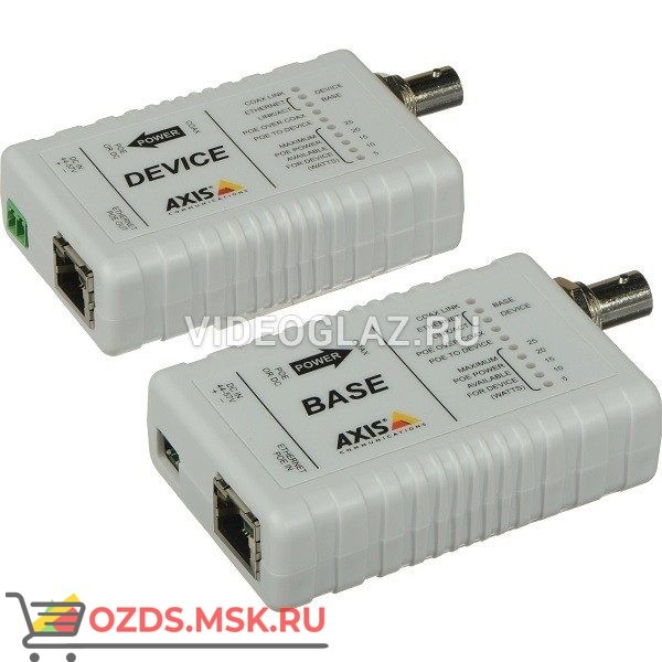 AXIS T8640 POE+ OVER COAX ADAP (5026-401): Передатчик ip-видеосигнала по коаксиальному кабелю