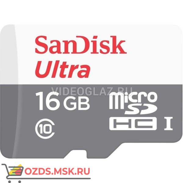 SanDisk 16Gb microSDHC Ultra Class 10 с адаптером: Карта памяти