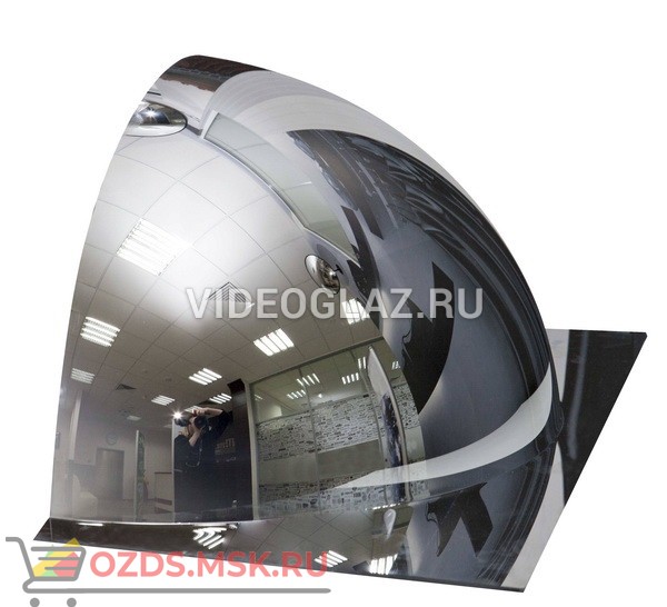 Зеркало для помещений купольное четверть сферы d-600 мм Зеркало сферическое обзорное